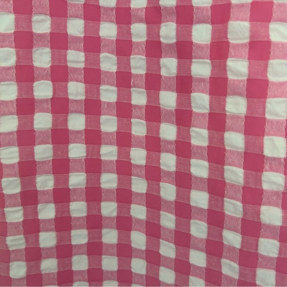Vici Dee Elly pink textured gingham pants- elastic waist - Picture 6 of 8